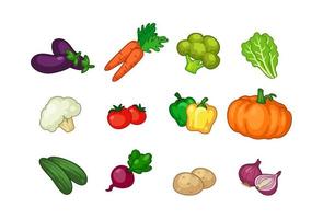 colección de verduras vector