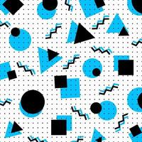 Abstract blue and black geometric circles and triangle background vector