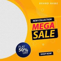Mega Sale Promotional Social Media Banner
