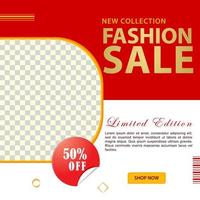 Fashion Ecommerce Social Media Post Template Design vector