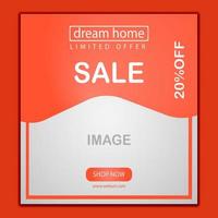 Dream Home Furniture Social Media Post vector