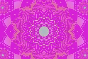 Mandala Pattern on Pink Background vector