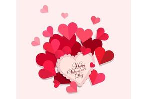 Happy Valentine's Day greeting card vector