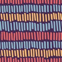 Hand drawn color marker stripes seamless pattern vector