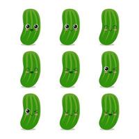 Cucumber character collection vector