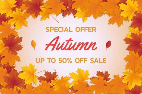 Autumn Sale Leaf Frame