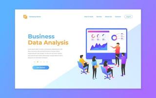 Web page design templates for data analysis vector