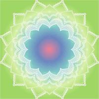 Mandala Pattern on Lime Green Background vector