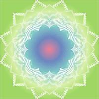 Mandala Pattern on Lime Green Background vector