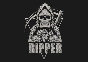 Ripper grim reaper illustration vector