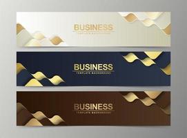 Luxury abstract banner design web template set vector