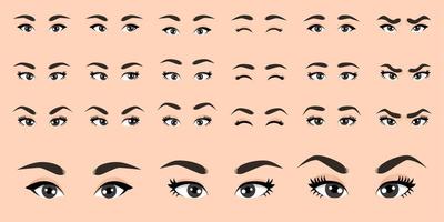 Cartoon Female Eyes Collection