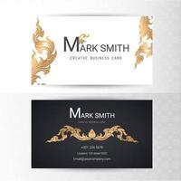 Traditional Thai concept business card template vector