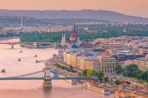 Budapest downtown skyline in Hungary photo