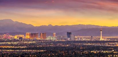 Panorama cityscape view of Las Vegas