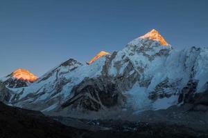 Mount Everest in snow photo