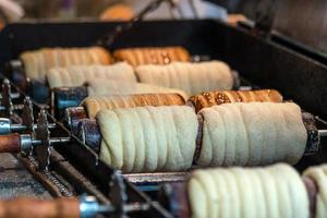 Traditional czech Trdelnik in Prague photo