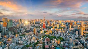 horizonte de la ciudad de tokio foto