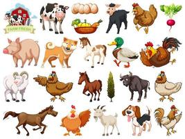 Set of Farm Elements vector