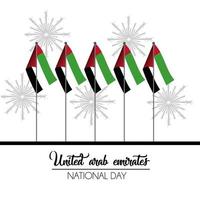 celebración del día nacional de los emiratos árabes unidos vector