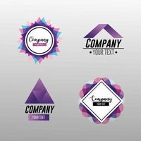 conjunto de plantillas de logotipos corporativos vector