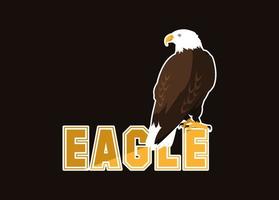 Bald eagle bird with word vector