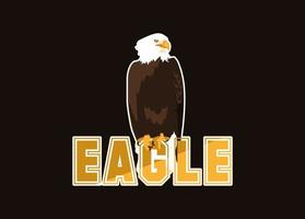 Bald eagle bird with word vector