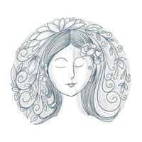 Beautiful decorative artistic woman vector