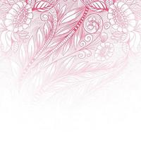 Ethnic decorative pink floral gradient pattern vector