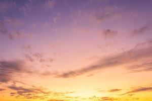 Clouds in a sky at sunset photo