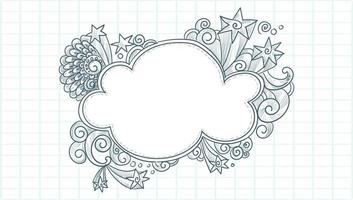 Hand drawn sketch star burst vector