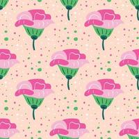 Wildflowers seamless pattern vector