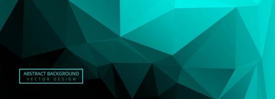 Fondo de banner de polígono verde abstracto vector