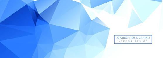 Modern light and dark blue polygon banner vector