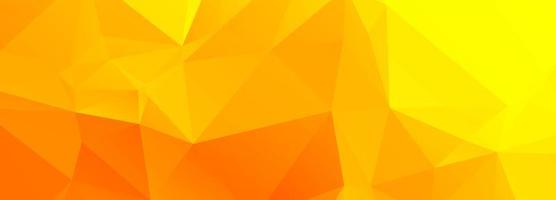 Banner abstracto polígono naranja y amarillo vector