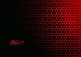 Abstract hexagonal tech red background vector