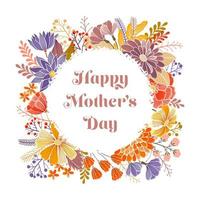 tarjeta de felicitación feliz del día de madres vector