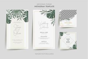 Tropical flowers on Save the Dates