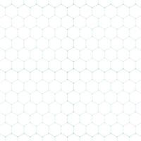 Abstract blue outline hexagon white background vector