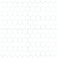 Abstract blue outline hexagon white background vector