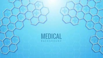 Abstract medical and healthcare hexagonal background vector