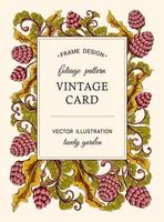 tarjeta de felicitación floral vintage vector
