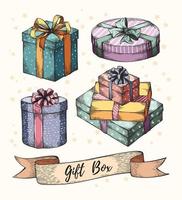 Gift boxes collection vector