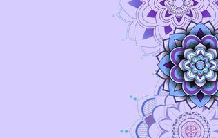 Purple, Blue Background Design with Mandala Patterns vector