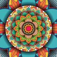 Colorful Background Design with Mandala Pattern vector