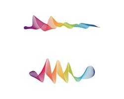 Wave line set design vector