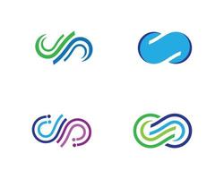 Set of infinity logo images vector