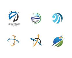 Set of global logo design vector