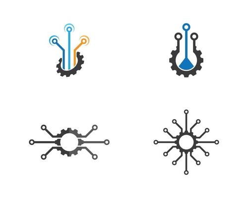 Set of technology logo design