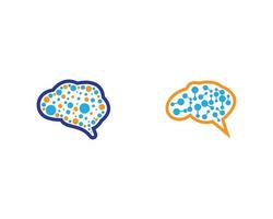 Idea brain logo template vector